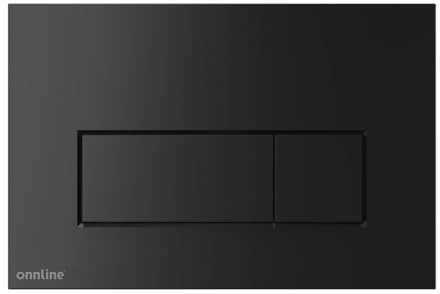 AlcaPlast Placa de accionamiento para cisterna de inodoro, serie M57x, color: negro mate