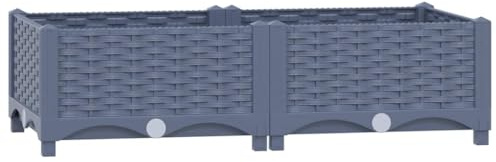 vidaXL Hochbeet Blumenkasten Gemüsebeet Pflanzbeet Blumenbeet Pflanzkasten Blumenkübel Pflanzkübel Kräuterbeet 80x40x23cm Polypropylen