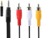 Pardarsey 3,5 mm auf RCA AV Camcorder Videokabel, 3,5 mm Stecker auf 3 Cinch-Stecker, Stereo-Audio-Video-AUX-Kabel für Smartphones, MP3-Player, Tablets, Lautsprecher, Heimkino