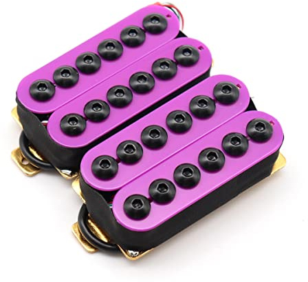 High Output Invader style Guitar Humbucker Pickups Ceramic Magnet Neck and Bridge Pickups For Electric Guitar Parts (Purple)
