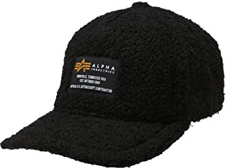 ALPHA INDUSTRIES Herren Alpha Industries Alpha Teddy Cap Cap für Herren Baseballkappe, Schwarz, Einheitsgröße EU