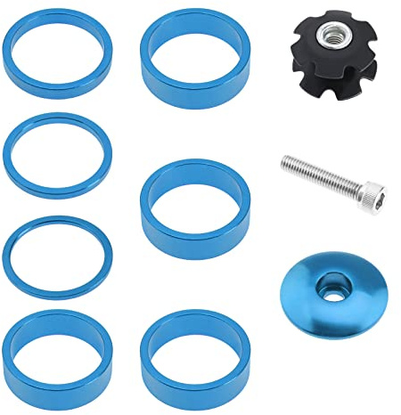 eMagTech 10-teiliges Steuersatz-Abstandshalter-Ersatzkit Fahrrad-Vorbaukappen mit Steuersatzschraube Und Kralle, Passend für 28,6-mm-Vorderschaftgabel