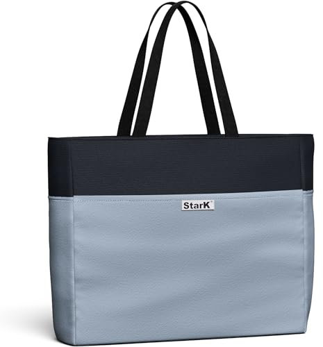 Strandtasche mit Reißverschluss - Faltbare Badetasche XXL für Familie - Wasserabweisende Badetasche mit verschließbarem Innenfach - 50 Liter Beach Bag