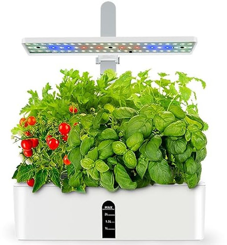 Sistema di coltivazione idroponica, 9 baccelli Smart Garden con luce di coltivazione a LED, timer automatico, kit di germinazione per giardini di erbe aromatiche da 2 litri, perfetto per cucina,