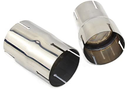 Tubo Escape Trasero Silenciador Tubo Escape Coche Reductor Estándar Acero Inoxidable Junta Garganta Trasera Tubo Recto OD 54/57/60/63/66/73/79mm Tubo Punta Silenciador
