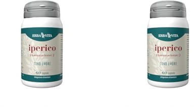 ERBA VITA Integratore Alimentare di Iperico - 60 Capsule, Utile al rilassamento (Confezione da 2)