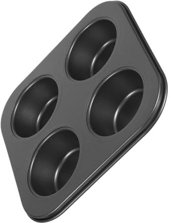 VINTORKY 4grids Muffin Cup Baking Pan Muffin Baking Tray Non-Stick Cupcake Molds for Home Use in Oven Cooking Trays for