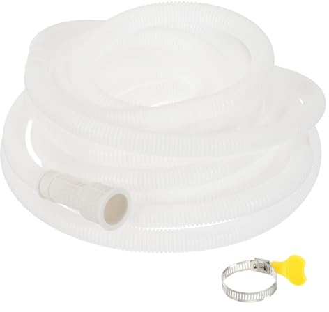 PATIKIL 8 Meters Air Conditioner Drain Kit, Universal AC Drain Hose Connector Hose with Clamp Cuttable Rubber Adapter for Mini-Split Window AC Unit Dehumidifier Faucet