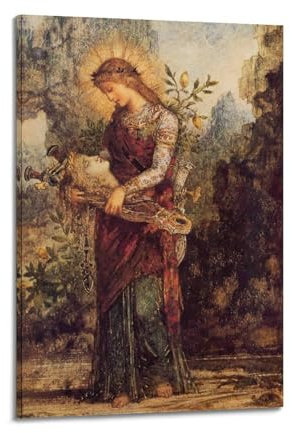 KANGZENG Gustave Moreau Painter Works (thrakisches Mädchen trägt den Kopf von Orpheus) Wandkunst Poster Schlafzimmer Home Decor Druck auf Leinwand 30 x 45 cm
