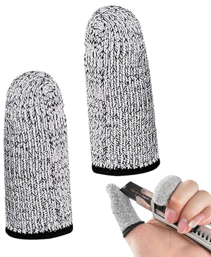Fingertip Protection Gloves: Cut Resistant Finger Hunts, 2x Breathable Hand Guards | Safety and Work Protection for Kitchen, Gardening, Sculpture, Man