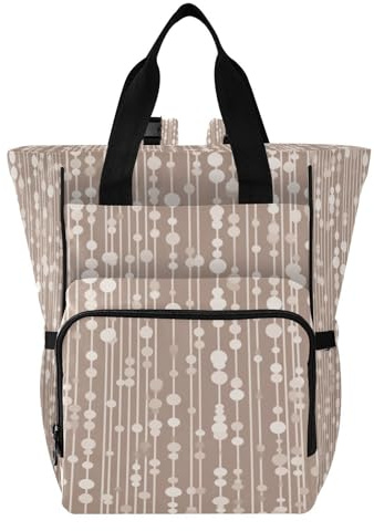 Ttgoth Sac à dos à langer imperméable avec porte-biberons isothermes, sac à dos de voyage multi-poches avec sangles de poussette pour maman et papa