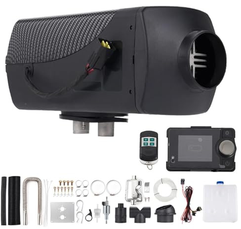 Calentador de Aire Diésel Calentador De Estacionamiento De 2-8 KW, Color Negro, Universal, De 12 V Y 24 V, Para Interiores Y Exteriores, Camping, Barcos, Autocaravanas Calefaccion estacionaria diesel