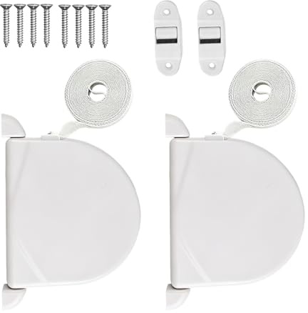 Recogedor de Persiana Abatible, CIYIN Recogedor Persiana con Cinta 14mm 5m, Viti e Guide de Cinta, Enrollador Persiana Exterior, Enrollador de Cuerda de Persiana (2 set)