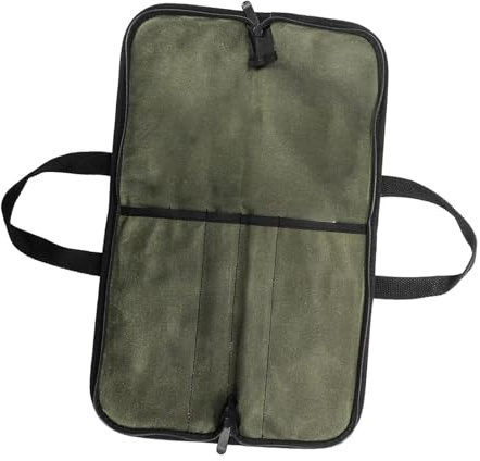 Ysyqkn Estuche para Cuchillos de Chef, Versátil Soporte de Lona para Utensilios con Espacio de Almacenamiento para Cuchillos Y Utensilios, Ideal para Escuela, Verde, Individual