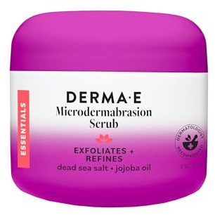 Derma E Microdermabrasions-Peeling 56 g | Gesichtspeeling entstaut und verfeinert die Poren, glättet Narben und Falten mit Salz aus dem Toten Meer