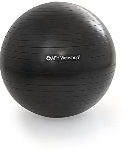 AFH Webshop Gymnastikball | Fitnessball | Sitzball | Yogaball | Sportball | Bürostuhl | Stuhl | in trendigen Blautönen | mit Pumpe