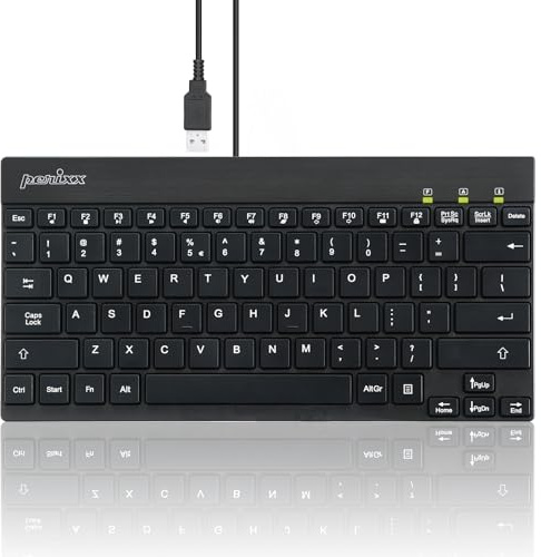 Perixx PERIBOARD-426 Wired Mini Low Profile Keyboard, US English Layout
