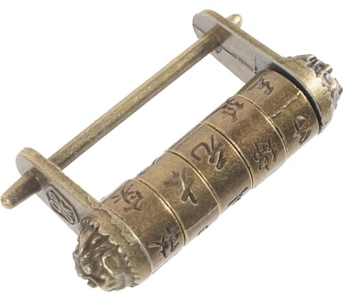 Uonlytech Vintage Text Passwort Schloss Metall Schloss Im Chinesischen Stil Für Schublade Schmuckschatulle Schrank Retro Design Sicher Und Vielseitig Einsetzbar Einfache Installation