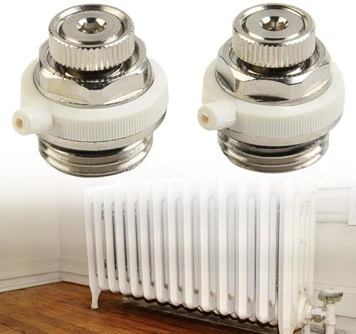 CWOQOCW Selbstentlüftungsventil für Heizkörper, automatisches Entlüftungsventil, auslaufsicher, Schwellungsscheiben, Entlüftungsstopfen, Ventil für Energieeinsparung, 2 Stück