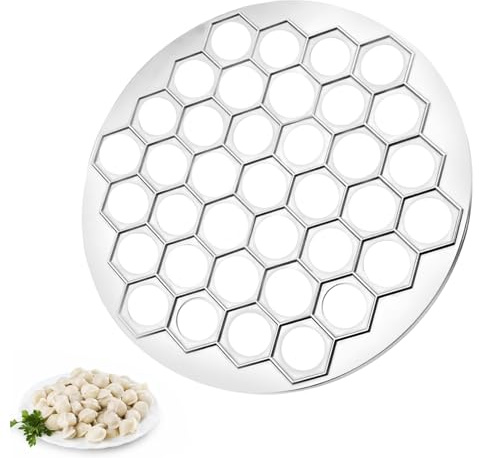 37 Holes Dumpling Ravioli Shape Mould Maker, Aluminum Alloy Ravioli Machine, Pelmeni Form Maker Tools, Dough Press Dumpling Making Mold for Kitchen DIY Cooking