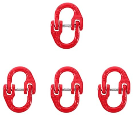 iplusmile Conector De Eslabón De Cadena De Seguridad Para Remolque Y Levantamiento Acero Resistente Con Hebilla Anticaída Carga 2 Toneladas 4 Piezas Fácil Instalación Industrial