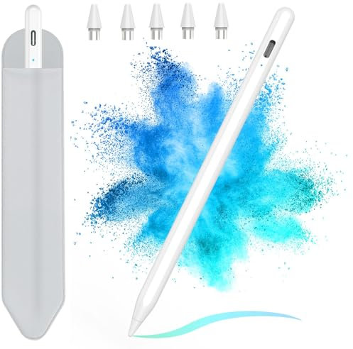 Stylus Pen for Android,Tablet Pencil for Samsung/Huawei/Lenovo/Mi Tablets & iPhone and Other Android Smartphone and pad Devices,Universal stylus with High Precision &Tilt Sensitivity (White)