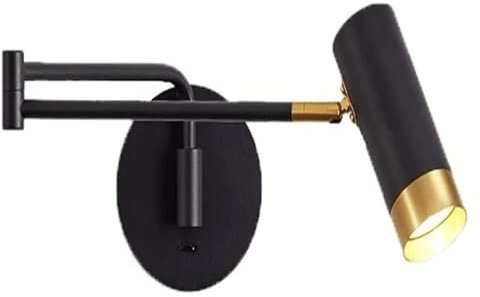 Lampada a Muro, Lampada da Parete Bilanciere Telescopico 5W LED Decorazione Semplice Lampada da Parete Comodino Lampada da Lettura Applique da Parete in Metallo for Sala Studio Camera dei Bambini (Co