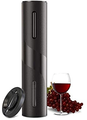 MISTPURE Electric Wine Opener Set – Automatic Wine Opener Electric Corkscrew – Battery Operated & Cordless Electric Wine Bottle Opener with Foil Cutter – Black Wine Gift Set