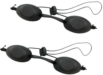 Heyumybit Occhiali Infrarossi,2 Pezzi Occhialini Solarium UV,Occhialini Sole Occhiali di Sicurezza LED Occhiali Protettivi Laser Occhiali di Sicurezza per Beauty Clinic