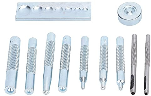 Kit de Remache de Cuero, Herramienta Remaches Snap Rivet Setter Base para Ojalos Tierras Perforación Agujeros para Perforaciones Hardware Manualidades Cuero Hardware Artesanía
