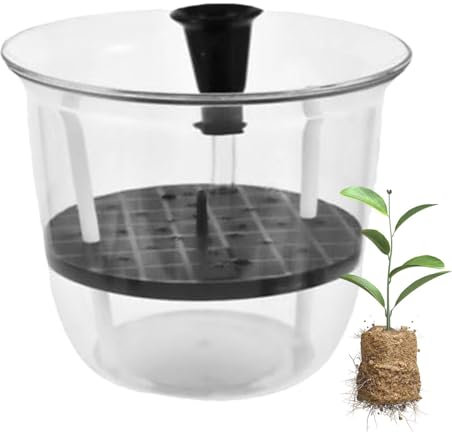 Selbstbewässerungstöpfe - Gemüsetöpfe | runder Blumenpot | automatischer Gartenpflanztopf | Sichtbare Wasserstufen, Gartenzubehör für den Anbau von Tomaten Hydroponen