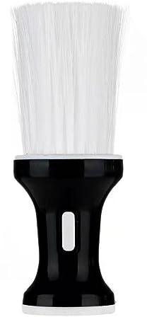 OFFIGAM Brosse de Coupe de Cheveux et Plumeau de Coiffeur Taille Plate Noir pour Professionnel Coiffure Homme Usage Salon Nettoyage Cou