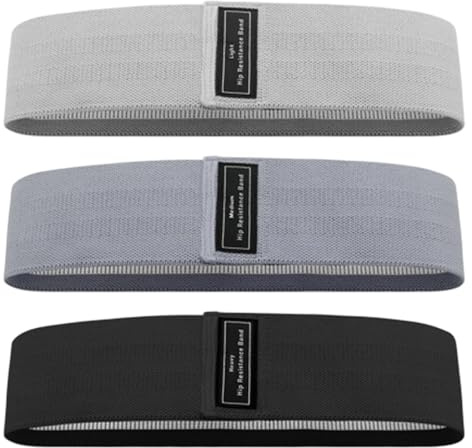 Lot de 3 bandes d'exercice de résistance pour étirements, fitness, musculation, renforcement musculaire