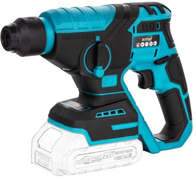KATSU FIT-BAT Brushless Cordless SDS Rotary Hammer Drill 22mm 18/21V, for Wood Steel Stone Concrete Brick Wall Drilling Construction, No Battery and Charger