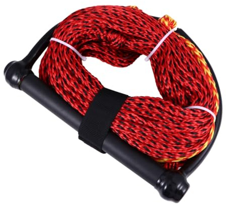 Alipis Cuerda para Esquí Acuático Mango Negro 1 Sección Resistente Abrasión y Rayos UV Ligera y Trenzada para Wakeboard Kneeboard y Navegación Deportiva Color Color Aleatorio
