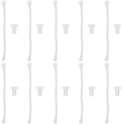 Zerodeko Mèche pour Lampe à Huile de Laboratoire Mèches Coton Têtes Céramique Remplacement Facile pour Expériences Chimiques et Éclairage Fiable