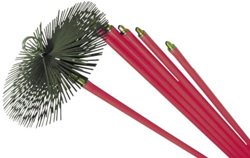 KIT PER PULIZIA CANNA FUMARIA SCOVOLO 30 cm +6 ASTE DA 1,4 MT CALDAIA STUFA