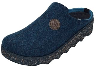 Rohde Foggia-D Women's Slippers, Slippers, Felt Slippers, Cuddly Warm, Warm Lined, Blue, 6 UK
