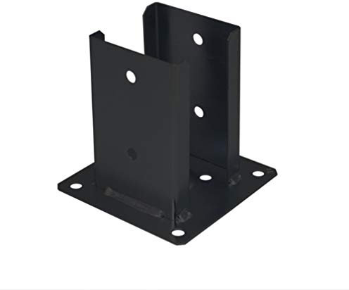 Heavy Duty Black Decorative Square Post Base Support Foot Pergola Carport (120 x 120mm)