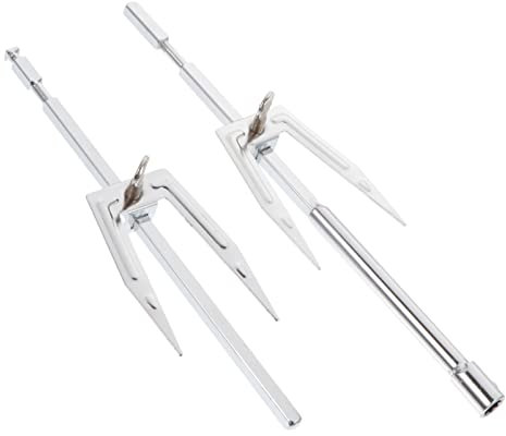 Cabilock Rotating Spit Fork for Electronic Oven Grill Fork Made of Stainless Steel for Roast Chicken Meat Fish Grilling for BBQ Skewers and Rotisserie Cooking at Home