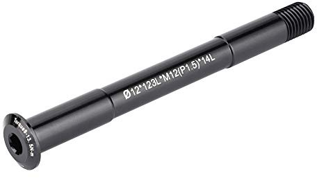 Dioche Rennrad Steckachse 12 Mm Gabel Vorderschaft Aluminiumlegierung Schwarz Bikeycle Vorderradnaben Rohrschaft Gabel Steckachse Hebel Zubehör 12 * 123L * M12 (1,5) * 14L
