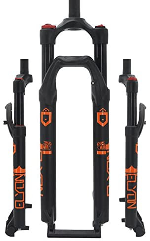 ZECHAO 1-1/8 Fahrrad Trekking Gabel,27,5/29in Fahrrad Stoßdämpfer Gabeln Aluminiumlegierung Air Supension Frontgabel 120mm Federweg Fahrrad Federgabel (Color : Black, Size : 27.5inch)