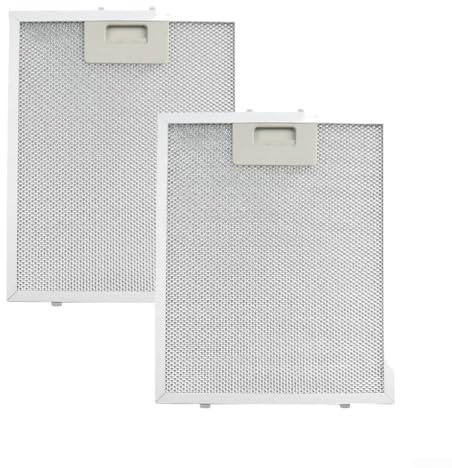 FUBESK Filtro de campana extractora, filtro de ventilación de metal para la mayoría de marcas líderes de campanas extractoras/rejillas de ventilación de campana extractora, 250 x 310 mm (2 unidades)
