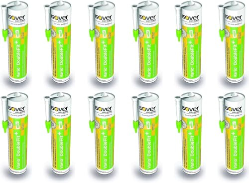 RBS24 Sparpaket Isover Vario DoubleFit + pastöse Klebe-Dichtmasse für innen und außen in der Kartusche 12 x 310ml