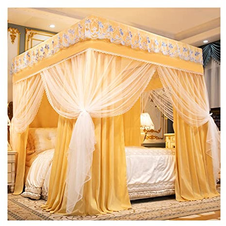KAZUP Betthimmel Schlafzimmer-Moskitonetz, 2 m hoher luxuriöser Bettvorhang, geräumiger Verdunkelungs-Betthimmel, (Größe: 180 x 220 x 200 cm)