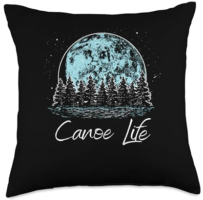 Canoe Boating Lakes Boat Lagoon Camping Kayaking Throw Pillow