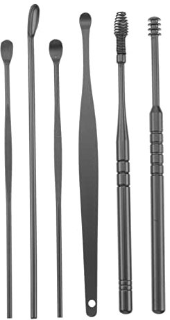 KOMBIUDA 6sätze Edelstahl Ohrenschmalz Entferner Kit Mit Ear Cleaner Professionelle Spiralform Für Sanfte Ohrreinigung Mit Praktischem Aufbewahrungsbeutel Teilig Sicher Und Langlebig