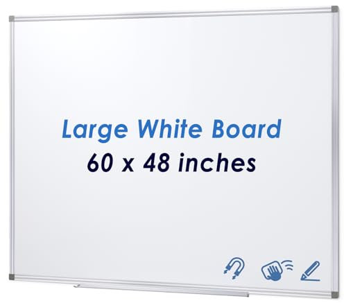 SwanSea Magnettafel Groß 150x120cm,Magnetisches Whiteboard mit Aluminiumrahmen Rahmen und Abnehmbare Stiftablage,Beschreibbar&Trocken Abwischbar,Weiß Magnetisch Tafel für Büro, Schule,Lagerhaus