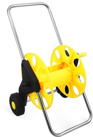 SUPVOX Carrello Porta Tubo Da Giardino Con Maniglia A Spinta Senza Sforzo Senza Carrello Porta Tubo Per Acqua Pesante Per Esterni