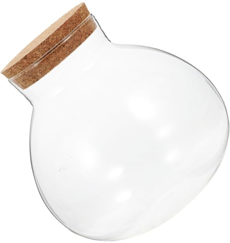KITANDOVE Flaschen Terrarium Glas Mit Korken Verschlossen Kugelförmiges Ökologisches Terrarium Für Flaschengarten Mikrolandschaftsdekor